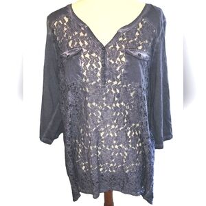 Catherines Plus 14/16 size top Blue Denim color